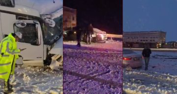 Sivas’ta Kar Nedeniyle Meydana Gelen Trafik Kazası: 1 Ölü, 5 Yaralı