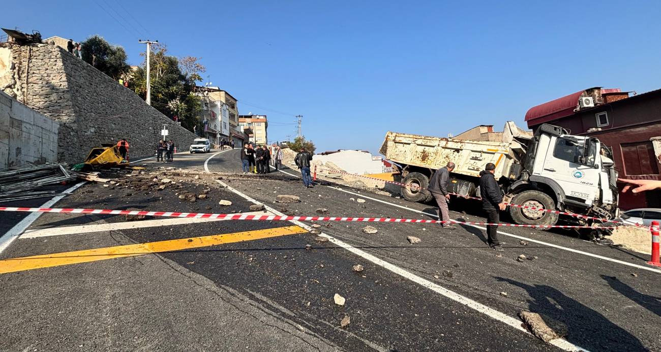 Trabzon’da Belediye Kamyoneti Kazası Kıl Payı Faciayı Önledi