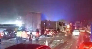 Bolu Dağı Tüneli’nde Yoğun Kar Yağışı Altında Zincirleme Kaza