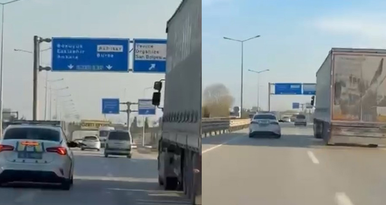 Bursa İnegöl’de Tehlike Saçan TIR Sürücüsü Silahla Durduruldu