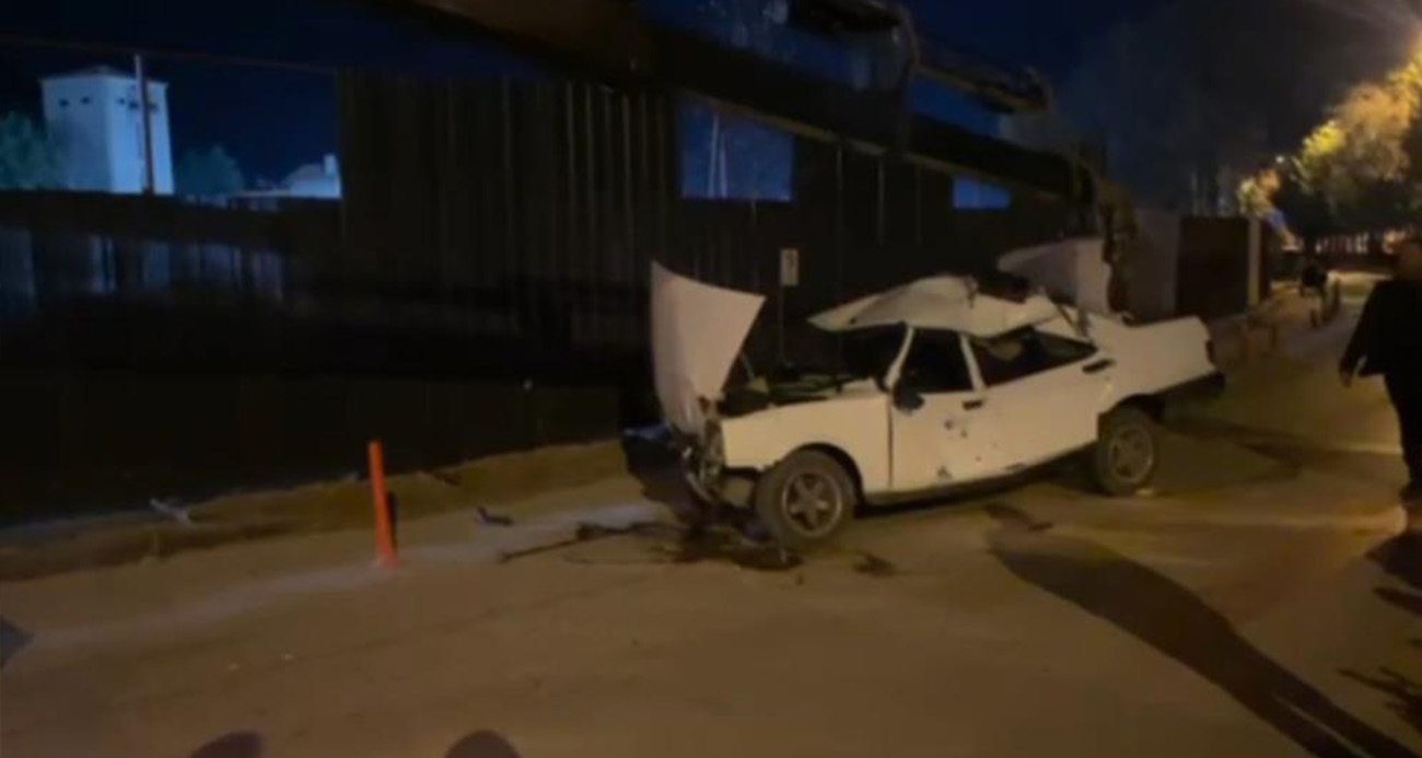 Çankırı’da Kontrolünü Kaybeden Otomobil İnşaat Alanına Düştü