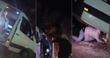 Diyarbakır’da Minibüs Şarampole Yuvarlanmak Üzereyken Kurtarıldı