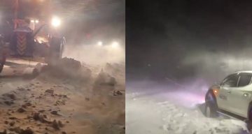 Erzurum’da Yoğun Kar ve Tipiden Kurtarma Operasyonu