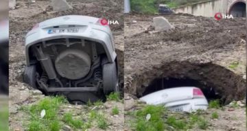 Esenyurt’ta Beklenmedik Obruk: Park Halindeki Araç Göçük Altında