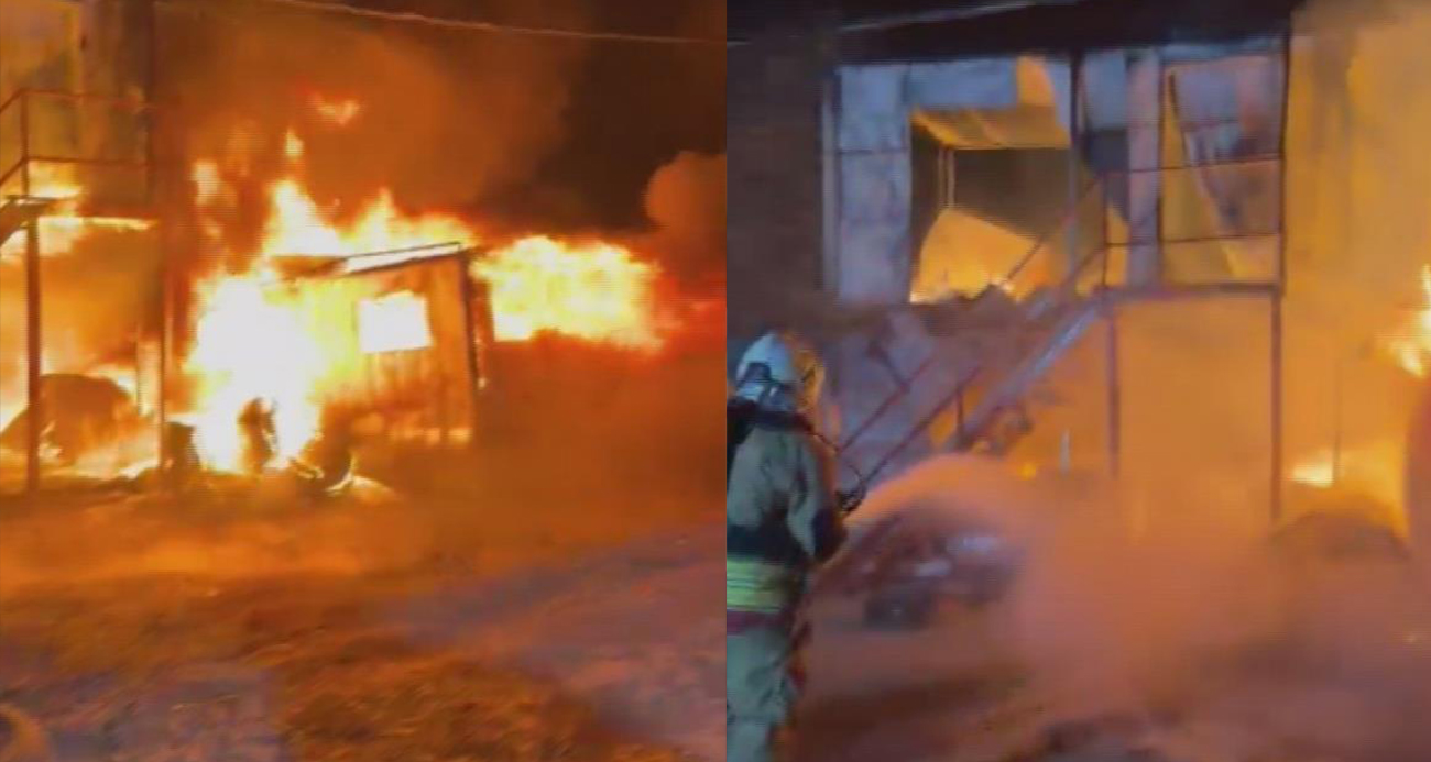 Hatay’da İşçilerin Kaldığı Konteyner Yatakhane Yangında Zarar Gördü