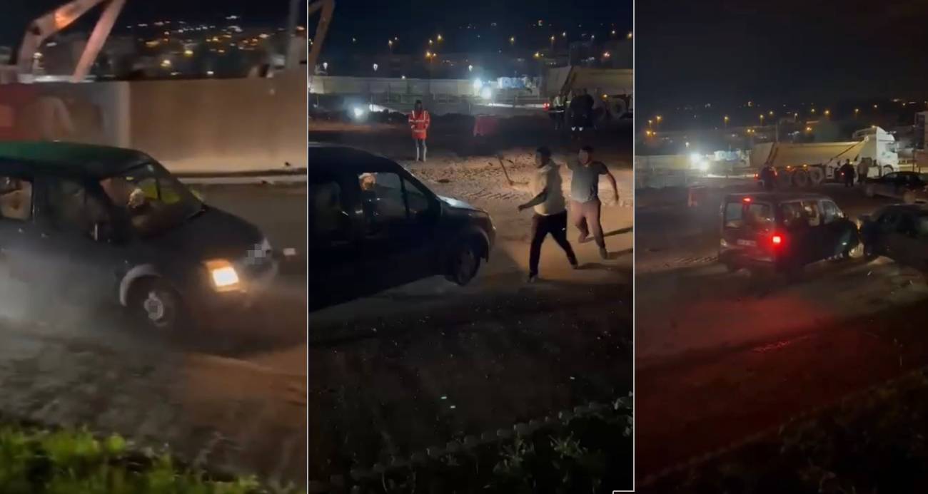 Kocaeli Derince’de Trafik Kazası Sonrası Gergin Anlar