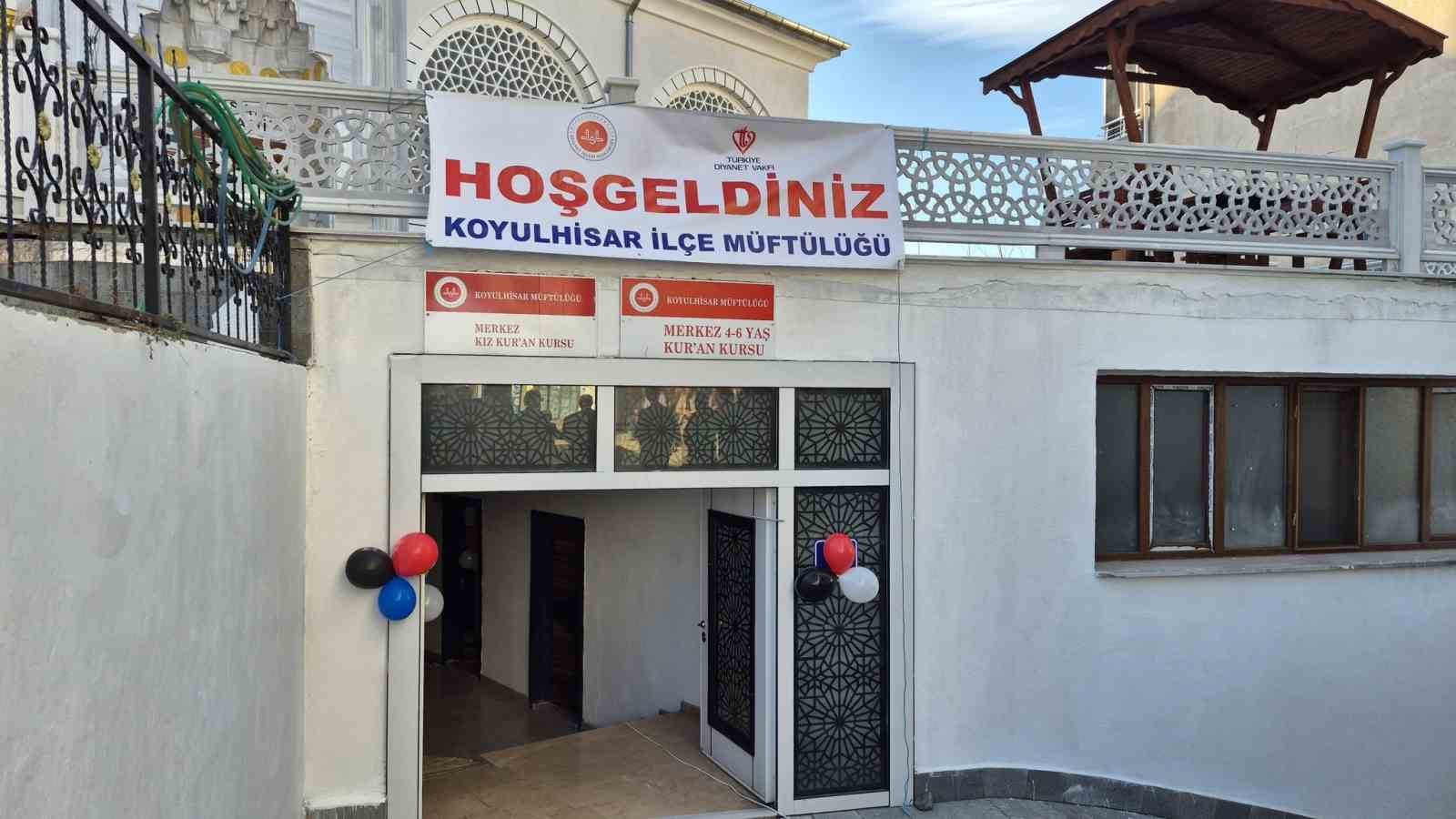 Koyulhisar’da Yeni Kur’an Kursları Eğitime Merhaba Dedi