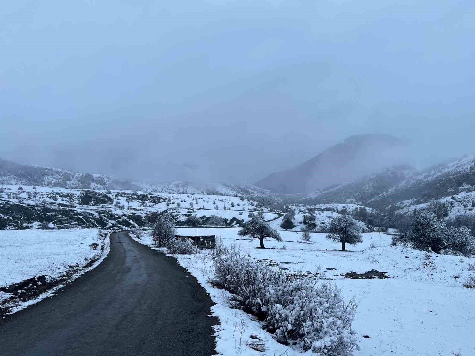 Koyulhisar’ın Zirveleri Beyaz Gelinliğini Giydi: Kar Manzaraları Büyüledi
