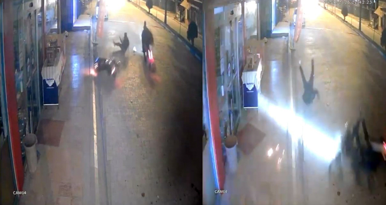 Osmaniye Düziçi’nde İki Motosikletin Çarpışma Anı Güvenlik Kamerasında