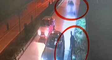 Samsun’da Polis Memuruna Çarpan Kaçak Sürücü Kamerada