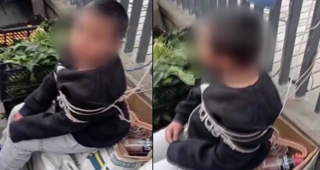 Sarıyer’de Küçük Hırsızlık Olayında Çocuk Esnaf Tarafından İple Bağlandı