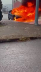 Sivas’ta Park Halindeki Araç Alevlere Teslim Oldu