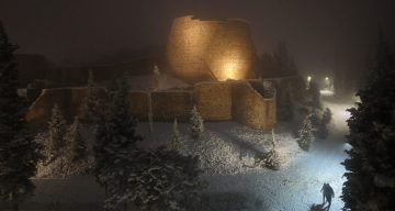 Aydos Kalesi Kar Altında Büyüleyici Görüntüler Sunuyor