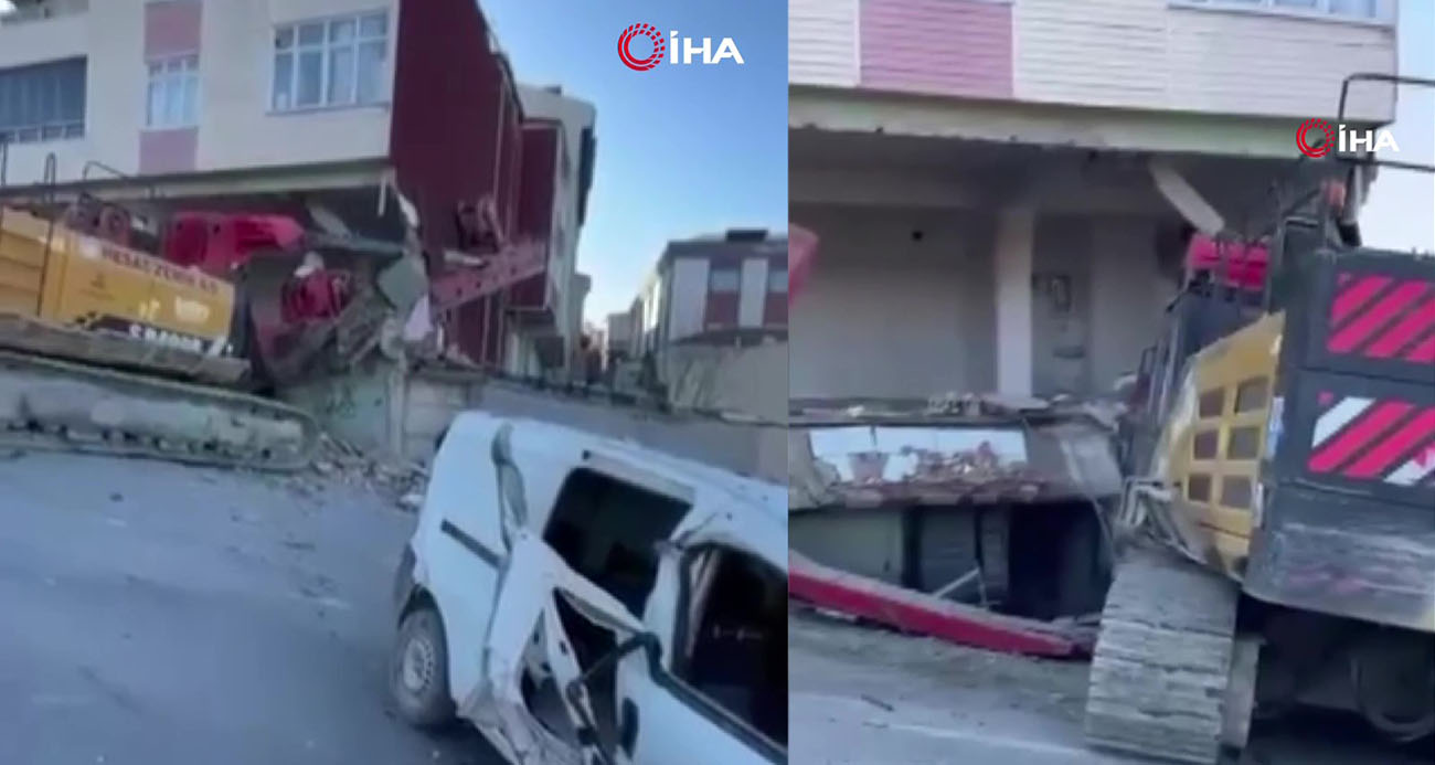 Başakşehir’de Tırın Arkasından Kopan Vinç Faciası: İki Araç ve Bir Bina Hasar Gördü