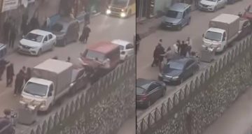 Bursa Osmangazi’de Yol Ortasında Çıkan Kavga Trafiği Felç Etti