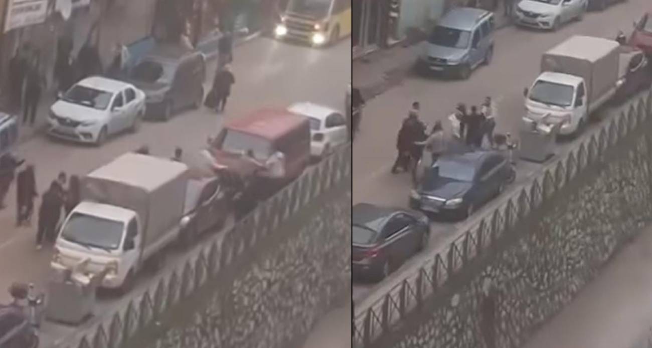 Bursa Osmangazi’de Yol Ortasında Çıkan Kavga Trafiği Felç Etti