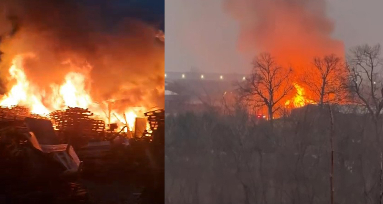 Bursa Yıldırım’da Ahşap Palet Fabrikasında Yangın Devam Ediyor