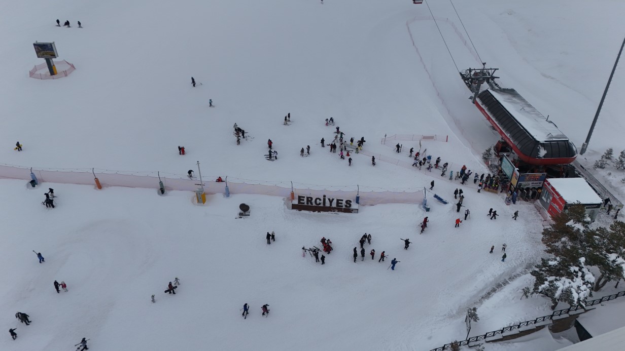 Erciyes Kayak Merkezi Sömestr Tatilinde Ziyaretçi Rekoru Kırıyor