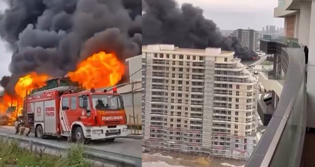 Esenyurt’taki Zincir Market Deposunda Yangın Paniği