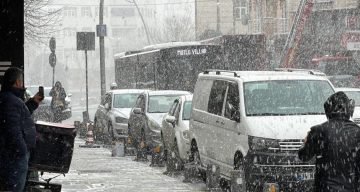 İstanbul Arnavutköy’de Kar Yağışı Hayatı Beyaza Bürüdü