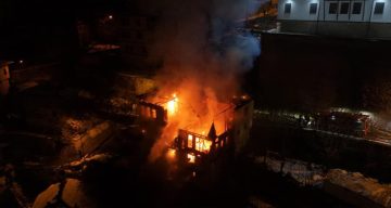 Karabük Safranbolu’da Tarihi Konak Yangında Kül Oldu