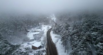 Kazdağları Kar Altında: Beyaz Cümbüş Havada Yakalandı