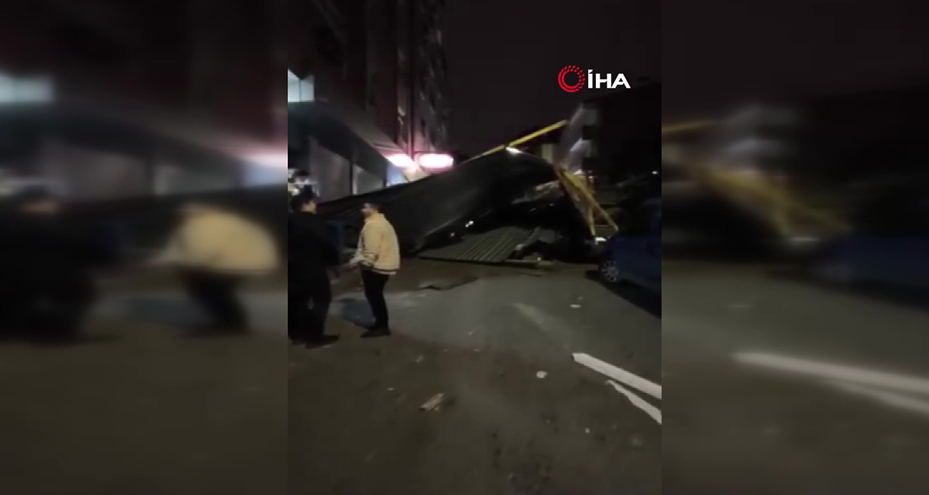 Küçükçekmece’de Fırtına Nedeniyle Çatı Uçtu: Bir Araç Hasar Gördü