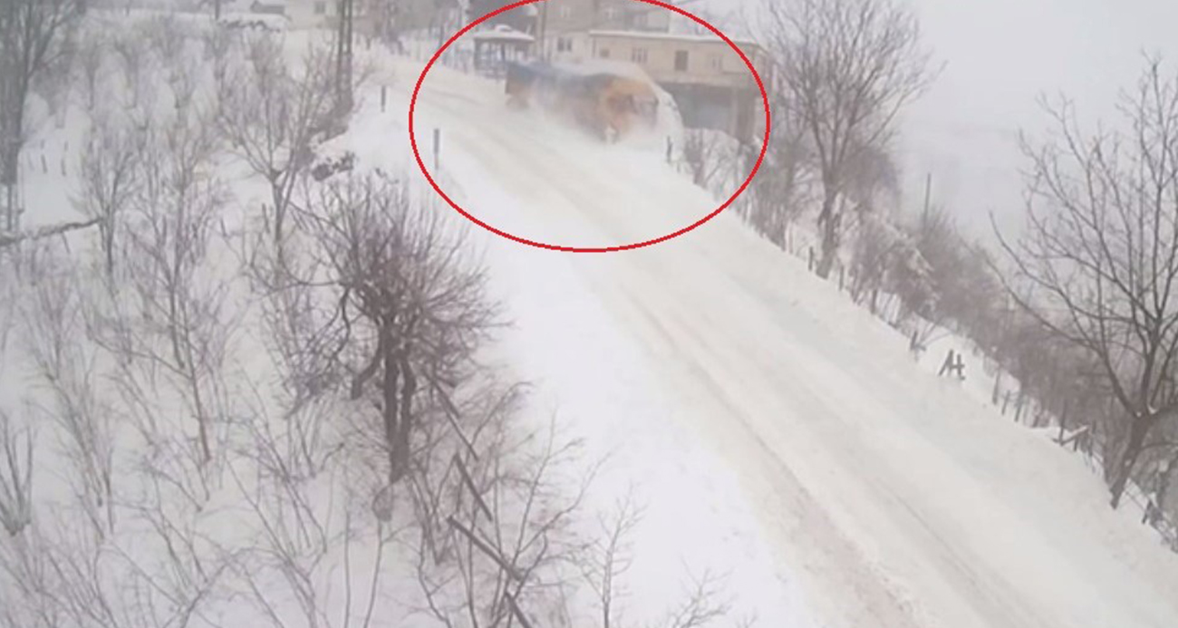 Ordu’da Meydana Gelen Trafik Kazası Güvenlik Kamerasında