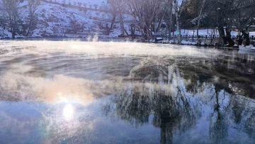 Sivas’ta Sibirya Soğuklarına Meydan Okuyan Gökpınar Gölü