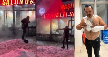 Sivas’ta Soğuk Havada Şov Yaparken Yanan Tostçu