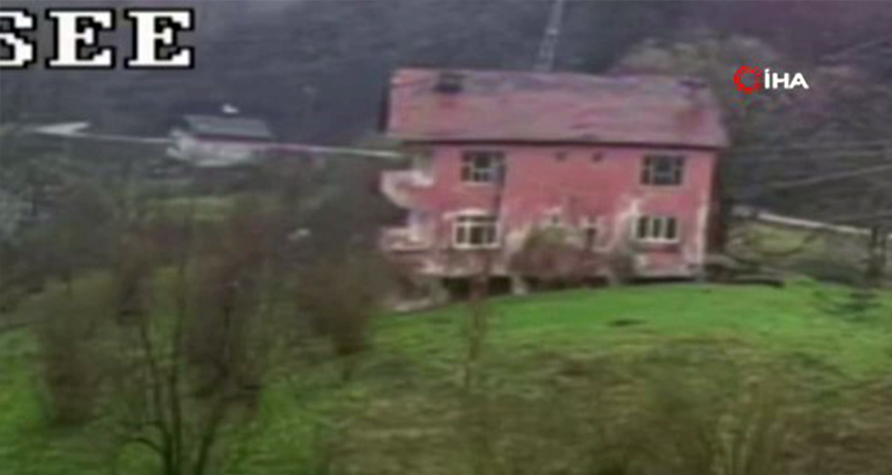 Kastamonu Cide’de Heyelan Tehlikesi: Boşaltılan Ev Çöktü