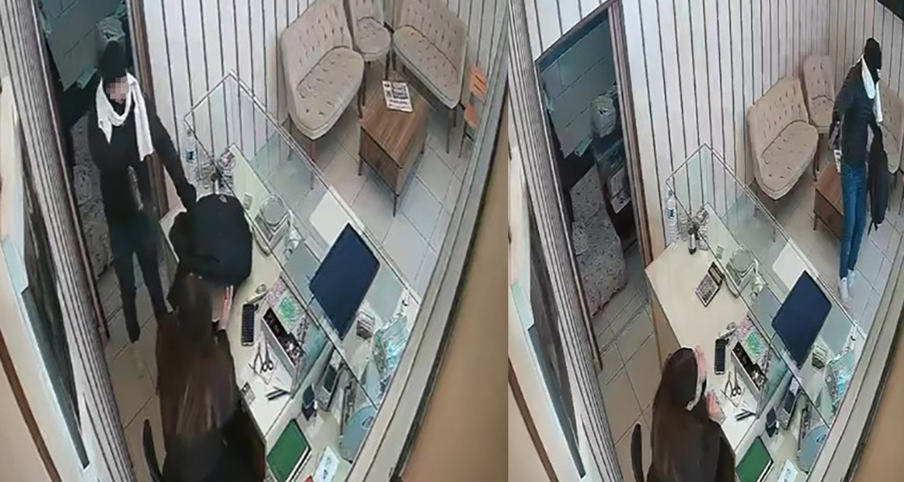 Malatya’da Kuyumcu Dükkanına Soygun Girişimi Güvenlik Kamerasında