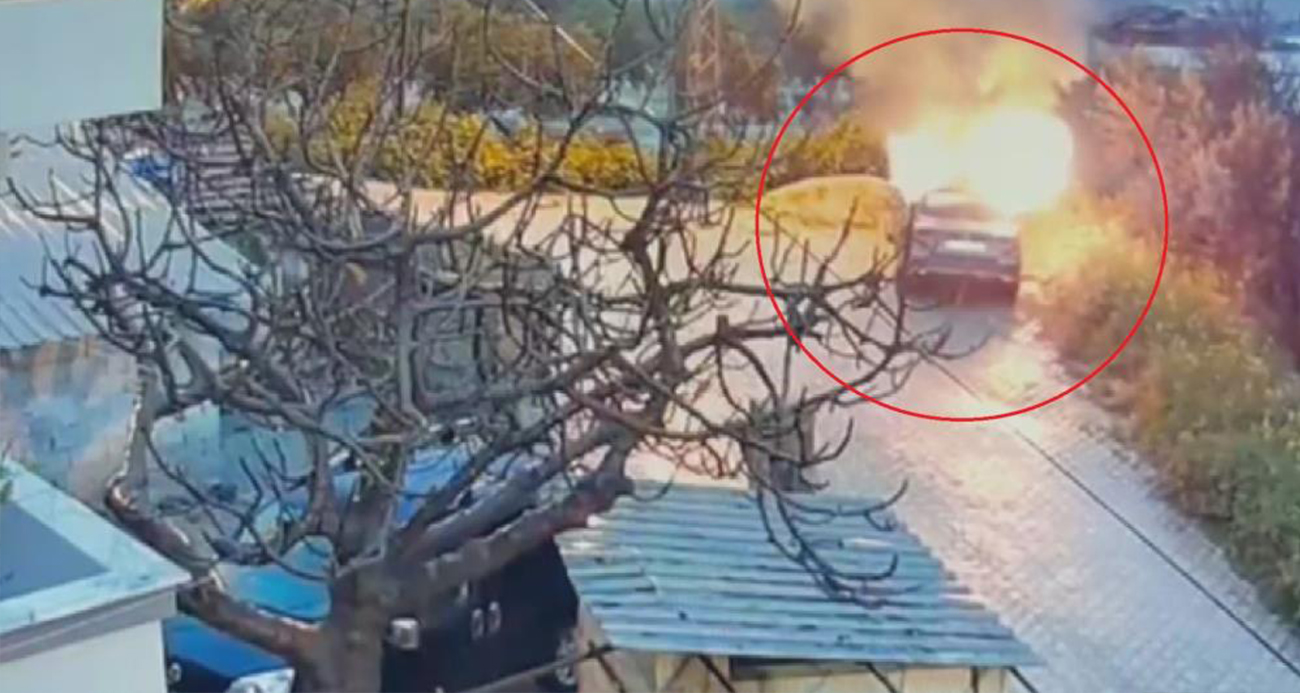 Hatay’da Park Halindeki Otomobil Kundaklama Girişimi