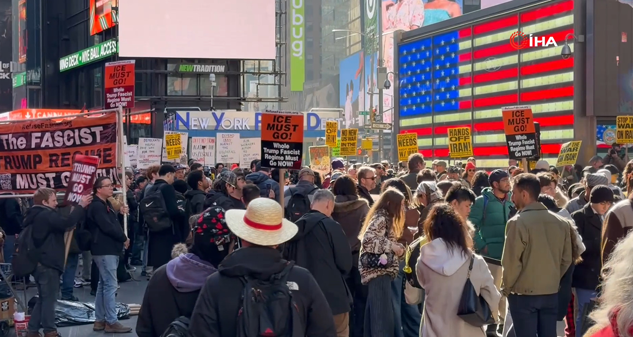 New York’ta ABD ve İsrail’in İran Politikalarına Karşı Büyük Protesto