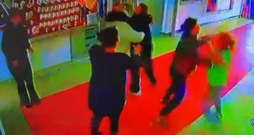 Okulda Velilere Yönelik Şiddet Olayı Güvenlik Kamerasında
