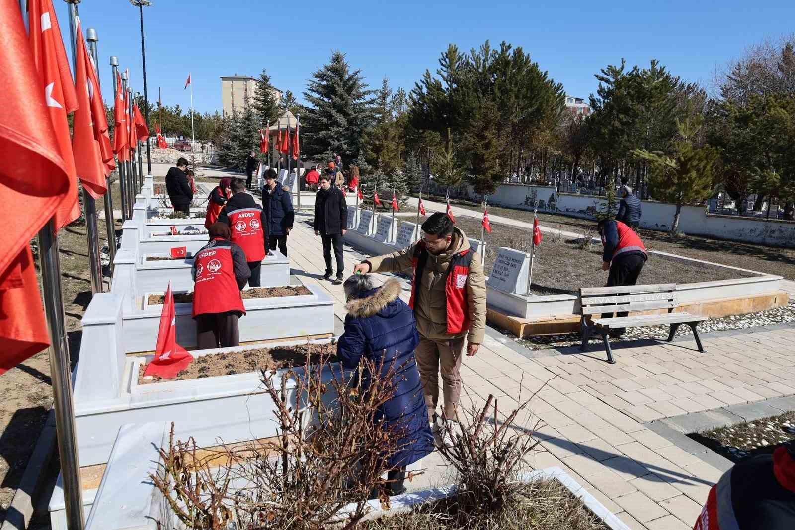 Sivas’ta Anlamlı Dayanışma: Şehitlikler Yeniden Hayat Buldu