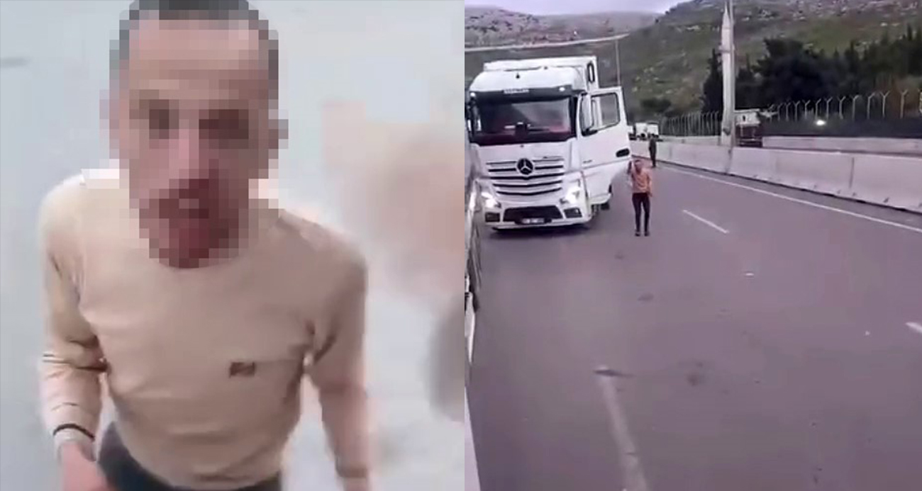 Tır Sürücüsü Kazadan Sonra Meslektaşına Demir Sopayla Saldırdı