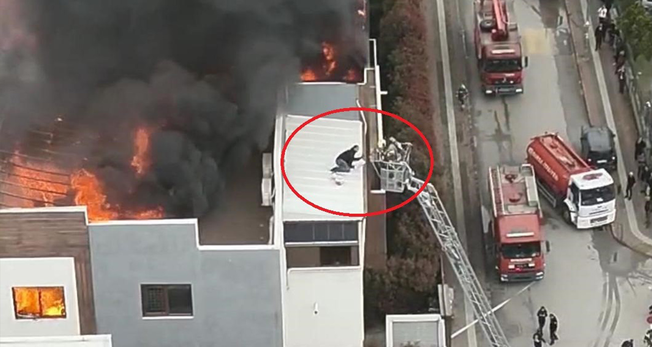 Bursa’da Yüksek Katlı Binada Yangın: İşçi Son Anda Kurtarıldı