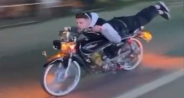 Dünyanın en pahalı uzanması… 200 bin TL ceza yedi, motosikleti bağlandı