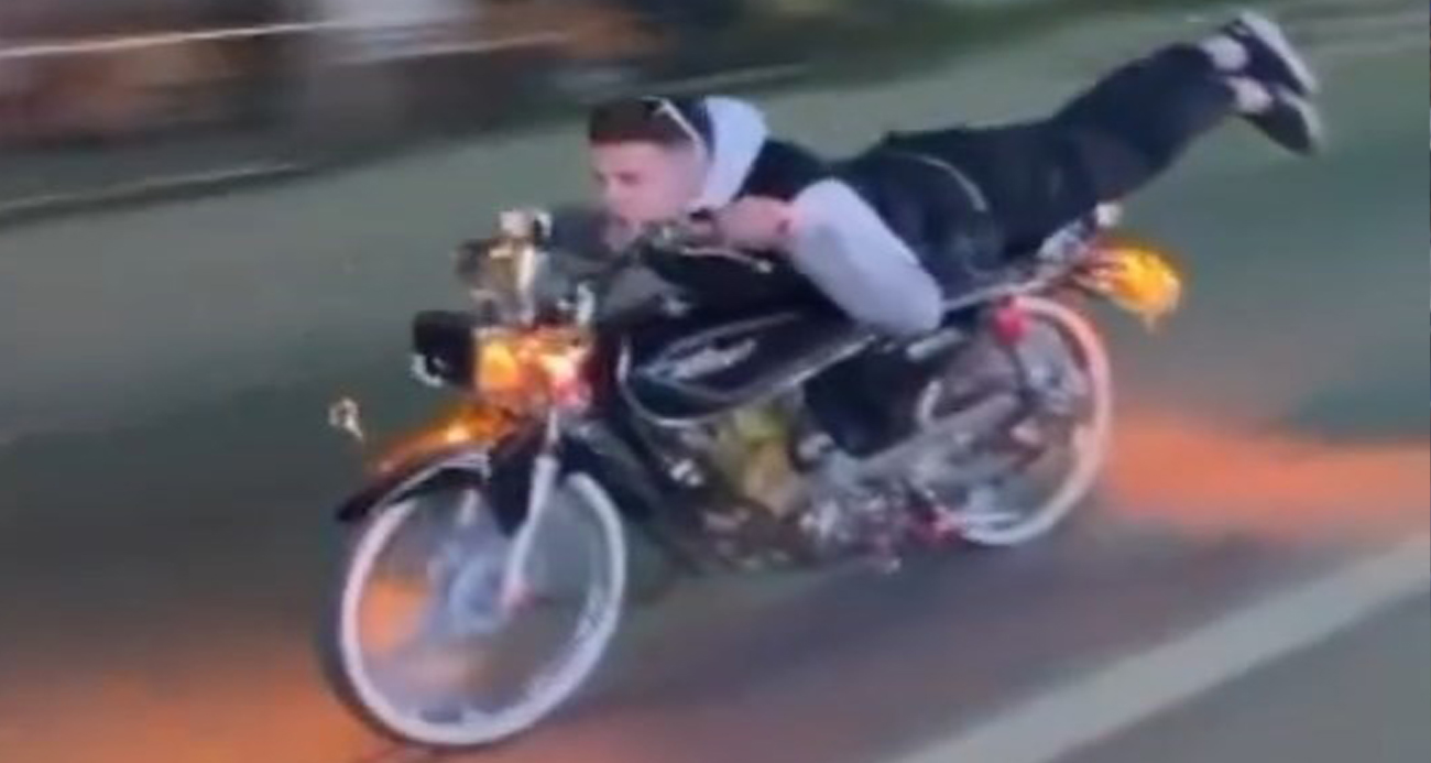 Dünyanın en pahalı uzanması… 200 bin TL ceza yedi, motosikleti bağlandı