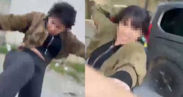 Esenyurt’ta bir kadın eski eşini sokak ortasında darp etti