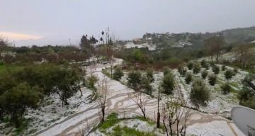 Osmaniye’de dolu yağışı