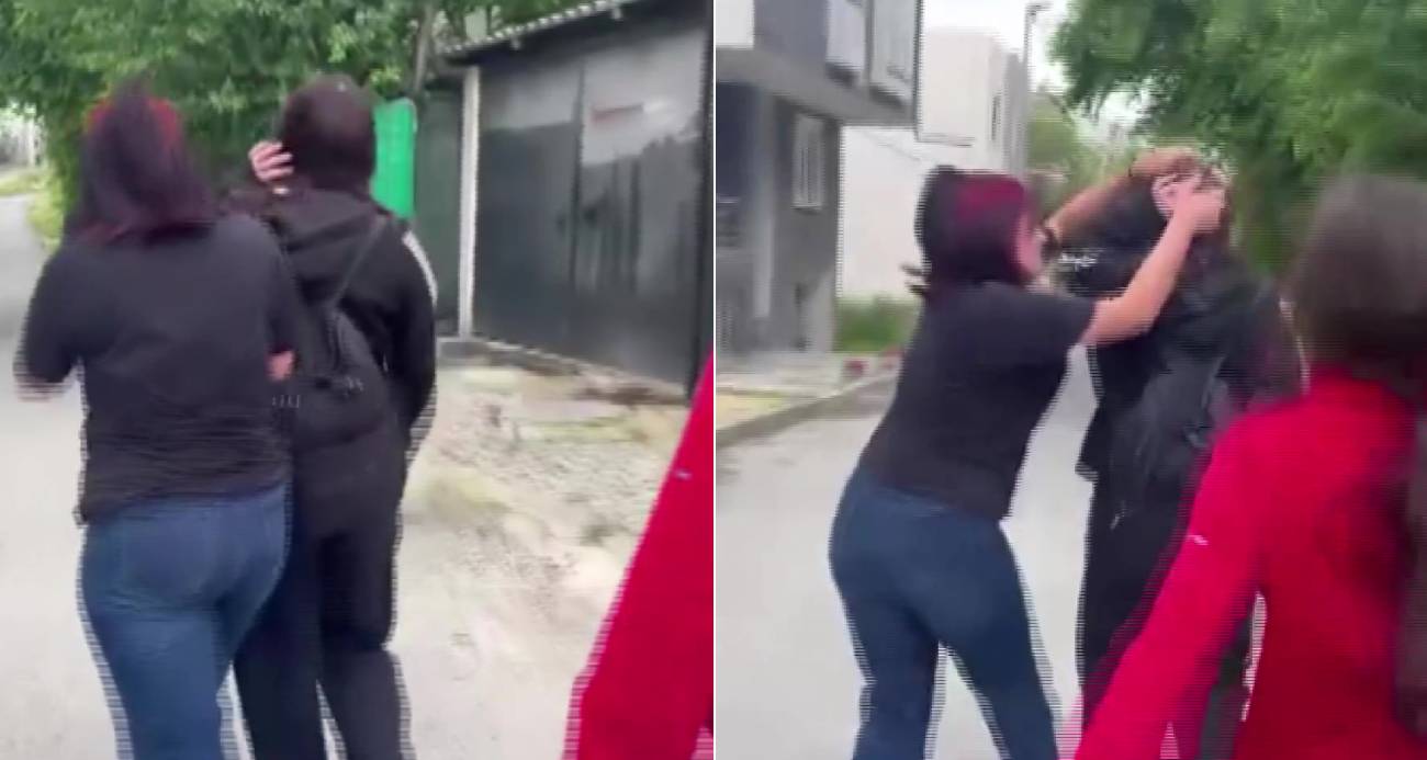 Arnavutköy’de okul çıkışında akran zorbalığı kamerada: Saçından tuttukları kızı tekme tokat darp ettiler