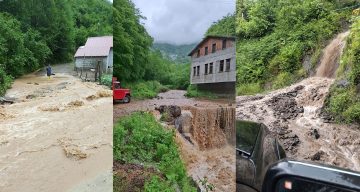 Artvin’de sağanak taşkınlara neden oldu