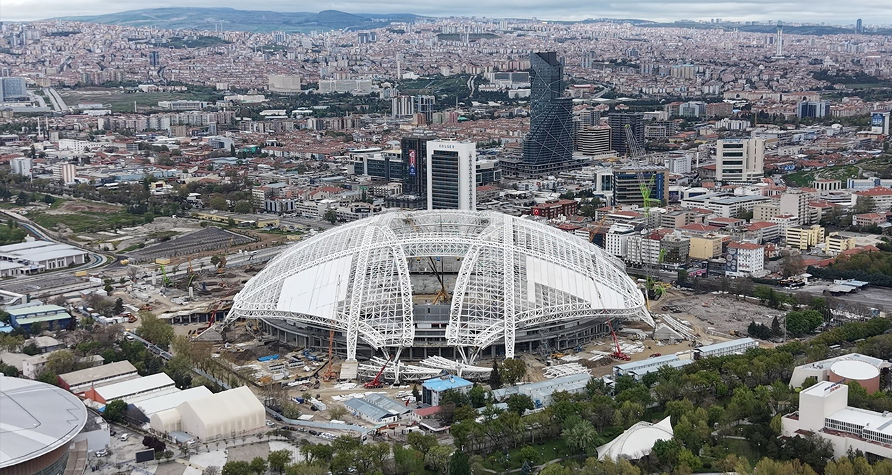 Başkentin yeni simgesi olacak stadyum havadan görüntülendi
