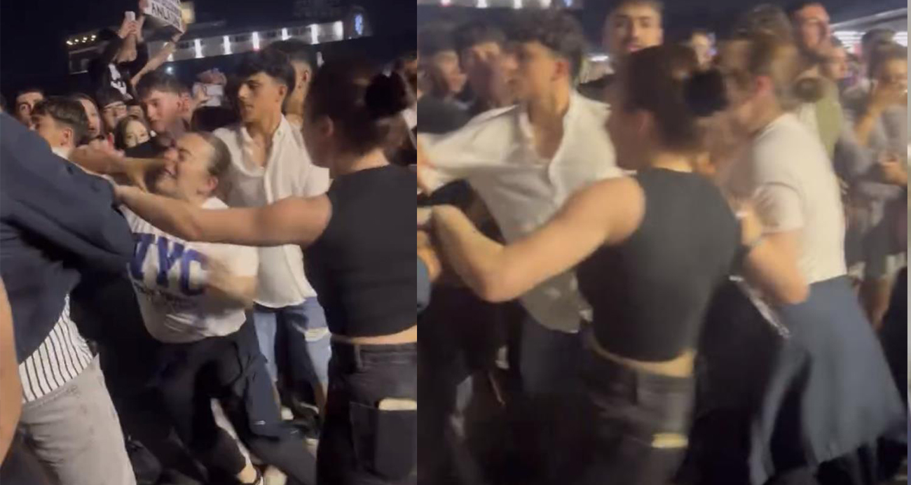 Konserde tekme ve yumruklar havada uçuştu