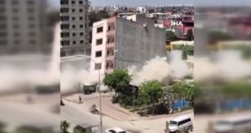 Kontrolsüz yıkım faciaya davetiye çıkardı: Kadın son anda böyle kaçtı