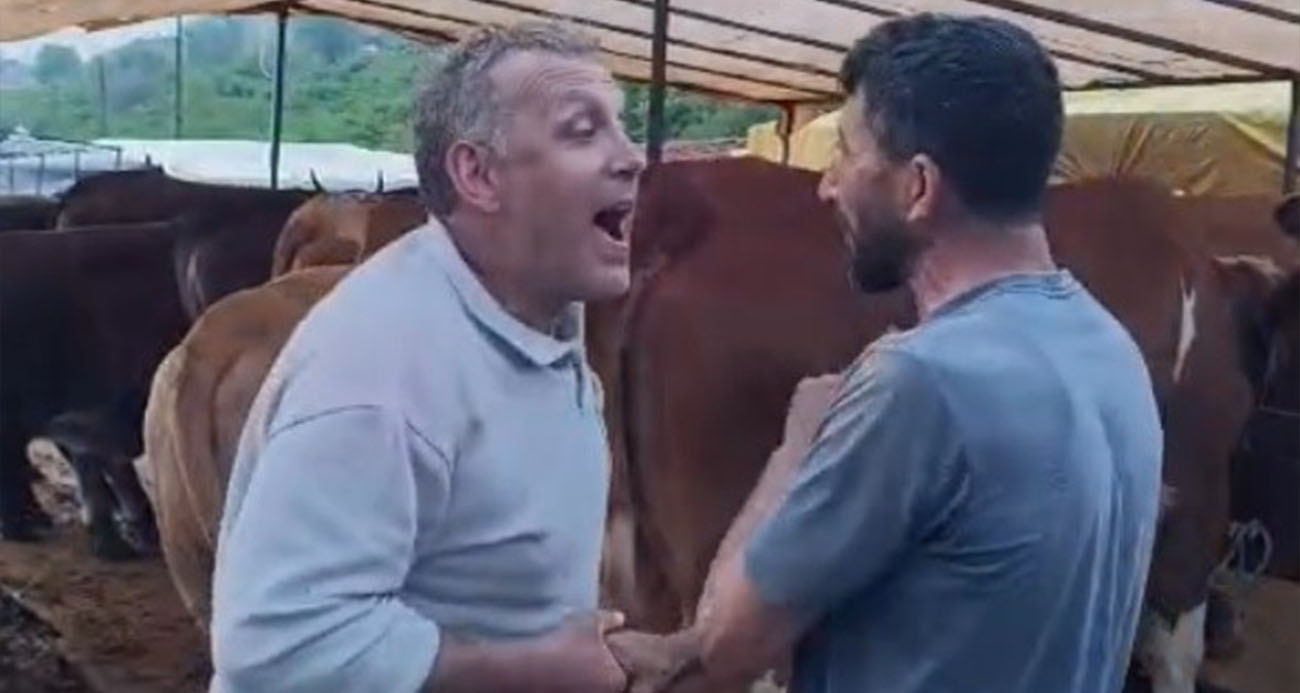 Kurban pazarında dakikalarca süren pazarlıkta inat kazandı