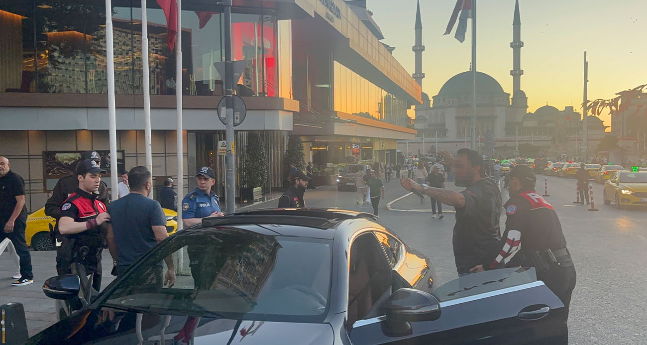 Taksim’de bayram öncesi polisten sıkı denetim