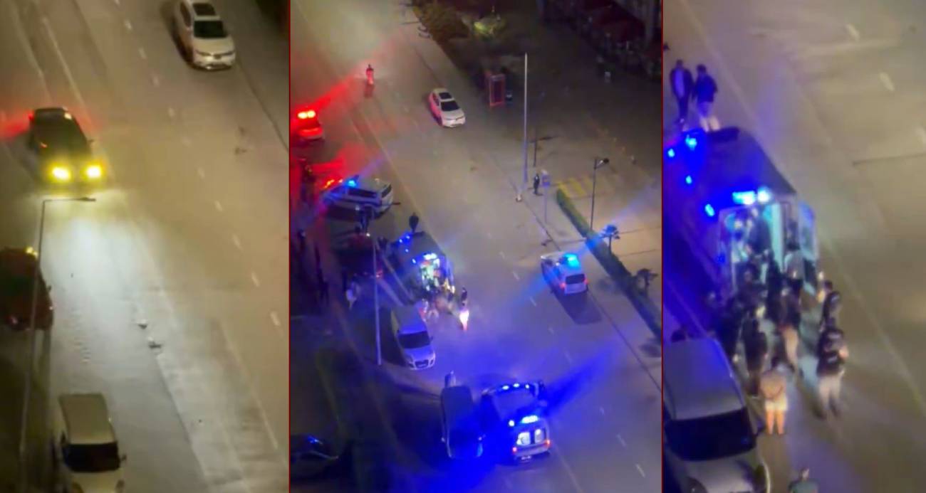 Telefonda başlayan zıtlaşma sokağa taştı… Silahlı çatışma kamerada